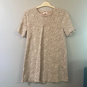 Never worn! Pink lily tan leopard print dress